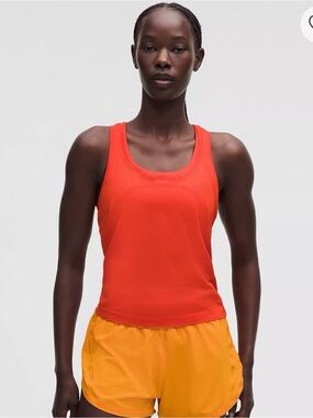 lululemon athletica Bright Orange Racerback Tank